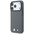 Etui BMW M Carbon Metal Logo MagSafe na iPhone 17 Pro / 18 Pro - szare