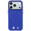 Etui BMW M Carbon Printed Ring MagSafe na iPhone 17 Pro / 18 Pro - niebieskie