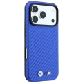 Etui BMW M Carbon Printed Ring MagSafe na iPhone 17 Pro / 18 Pro - niebieskie