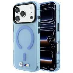 Etui BMW M IML Frosted Metal Logo & Trims MagSafe na iPhone 17 Pro / 18 Pro - niebieskie