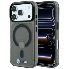 Etui BMW M IML Glossy Metal Logo & Trims MagSafe na iPhone 17 Pro / 18 Pro - czarne