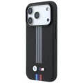 Etui BMW M Quadrille Kevlar Anthracite & Tricolor Print Lines MagSafe na iPhone 17 Pro / 18 Pro - czarne