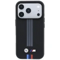 Etui BMW M Quadrille Kevlar Anthracite & Tricolor Print Lines MagSafe na iPhone 17 Pro / 18 Pro - czarne