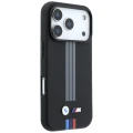 Etui BMW M Quadrille Kevlar Anthracite & Tricolor Print Lines MagSafe na iPhone 17 Pro / 18 Pro - czarne