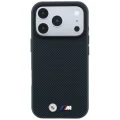 Etui BMW M Quadrille Kevlar Metal Logo MagSafe na iPhone 17 Pro / 18 Pro -  granatowe