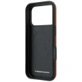 Etui BMW M Quadrille Kevlar Metal Logo MagSafe na iPhone 17 Pro / 18 Pro - pomarańczowe