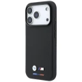 Etui BMW M Quadrille Kevlar Tricolor & Metal Logo MagSafe na iPhone 17 Pro / 18 Pro - czarne