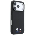 Etui BMW M Quadrille Kevlar Tricolor & Metal Logo MagSafe na iPhone 17 Pro / 18 Pro - czarne