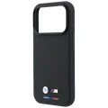 Etui BMW M Quadrille Kevlar Tricolor & Metal Logo MagSafe na iPhone 17 Pro / 18 Pro - czarne