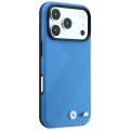 Etui BMW M Tire Track Metal Logo MagSafe na iPhone 17 Pro / 18 Pro - niebieskie