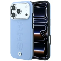Etui BMW Sign Centered Deboss MagSafe na iPhone 17 Pro / 18 Pro - niebieskie