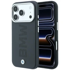 Etui BMW Sign Centered Deboss MagSafe na iPhone 17 Pro / 18 Pro - szare