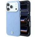 Etui BMW Sign Deboss Quilted Metal Logo MagSafe na iPhone 17 Pro / 18 Pro - niebieskie