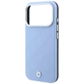 Etui BMW Sign Deboss Quilted Metal Logo MagSafe na iPhone 17 Pro / 18 Pro - niebieskie
