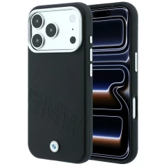 Etui BMW Sign Inclined Deboss Letters MagSafe na iPhone 17 Pro / 18 Pro - czarne