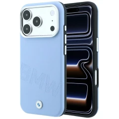 Etui BMW Sign Inclined Deboss Letters MagSafe na iPhone 17 Pro / 18 Pro - niebieskie