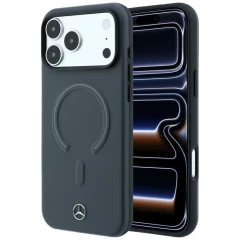 Etui Mercedes Leather 3D MagSafe do iPhone 18 Pro / 17 Pro - antracytowe