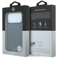 Etui Mercedes Leather 3D MagSafe do iPhone 18 Pro / 17 Pro - antracytowe