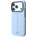 Etui Mercedes Leather Semi Wrap Iconic Line MagSafe do iPhone 18 Pro / 17 Pro - niebieske