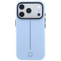 Etui Mercedes Leather Semi Wrap Iconic Line MagSafe do iPhone 18 Pro / 17 Pro - niebieske