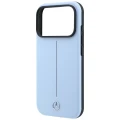 Etui Mercedes Leather Semi Wrap Iconic Line MagSafe do iPhone 18 Pro / 17 Pro - niebieske
