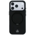 Etui Mercedes Leather with Ring Stand MagSafe do iPhone 18 Pro / 17 Pro - czarne