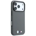 Etui BMW M Carbon Metal Logo MagSafe na iPhone 17 Pro Max / 18 Pro Max - szare
