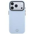 Etui Mercedes Leather Semi Wrap Wood Effect MagSafe na iPhone 17 Pro Max / 18 Pro Max - niebieskie