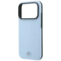 Etui Mercedes Leather Semi Wrap Wood Effect MagSafe na iPhone 17 Pro Max / 18 Pro Max - niebieskie