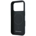 Etui Mercedes Leather Semi Wrap Wood Effect MagSafe na iPhone 17 Pro Max / 18 Pro Max - niebieskie