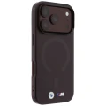 Etui BMW M IML Frosted Metal Logo & Trims MagSafe na iPhone 17 Pro Max / 18 Pro Max - bordowe