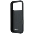Etui BMW M Quadrille Kevlar Tricolor & Metal Logo MagSafe na iPhone 17 Pro Max / 18 Pro Max - czarne