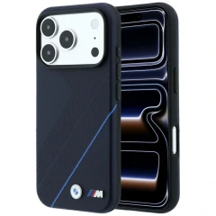 Etui BMW M Tire Track Blue Line MagSafe na iPhone 17 Pro Max / 18 Pro Max - granatowe