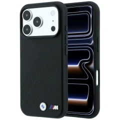 Etui BMW M Tire Track Metal Logo MagSafe na iPhone 17 Pro Max / 18 Pro Max - czarne