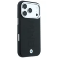 Etui BMW Sign Deboss Quilted Metal Logo MagSafe na iPhone 18 Pro Max - ciemnoszare