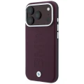 Etui BMW Sign Centered Deboss MagSafe na iPhone 17 Pro Max / 18 Pro Max - bordowe