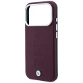 Etui BMW Sign Centered Deboss MagSafe na iPhone 17 Pro Max / 18 Pro Max - bordowe