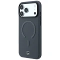 Etui Mercedes Leather 3D MagSafe do iPhone 18 Pro Max / 17 Pro Max - antracytowe