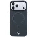 Etui Mercedes Leather 3D MagSafe do iPhone 18 Pro Max / 17 Pro Max - antracytowe