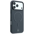 Etui Mercedes Leather 3D MagSafe do iPhone 18 Pro Max / 17 Pro Max - antracytowe