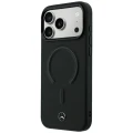 Etui Mercedes Leather 3D MagSafe do iPhone 18 Pro Max / 17 Pro Max - czarne