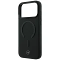 Etui Mercedes Leather 3D MagSafe do iPhone 18 Pro Max / 17 Pro Max - czarne