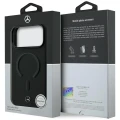 Etui Mercedes Leather 3D MagSafe do iPhone 18 Pro Max / 17 Pro Max - czarne
