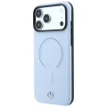 Etui Mercedes Leather 3D MagSafe do iPhone 18 Pro Max / 17 Pro Max - niebieske