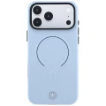 Etui Mercedes Leather 3D MagSafe do iPhone 18 Pro Max / 17 Pro Max - niebieske