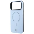 Etui Mercedes Leather 3D MagSafe do iPhone 18 Pro Max / 17 Pro Max - niebieske