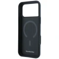 Etui Mercedes Leather 3D MagSafe do iPhone 18 Pro Max / 17 Pro Max - niebieske