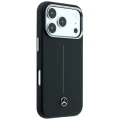 Etui Mercedes Leather Semi Wrap Iconic Line MagSafe do iPhone 18 Pro Max / 17 Pro Max - czarne