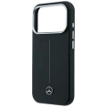 Etui Mercedes Leather Semi Wrap Iconic Line MagSafe do iPhone 18 Pro Max / 17 Pro Max - czarne