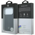 Etui Mercedes Leather Semi Wrap Iconic Line MagSafe do iPhone 18 Pro Max / 17 Pro Max - czarne